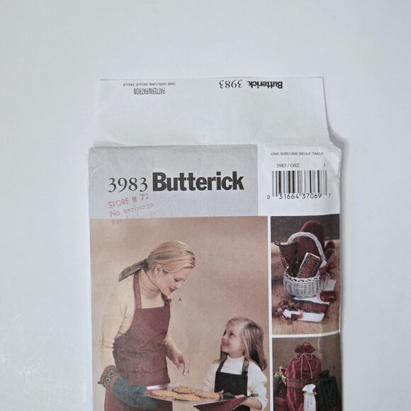 🎄 Butterick 3983 UNCUT Hostess Accessories Sewing Pattern | Adult & Child - Picture 2 of 7
